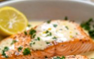 Cá Hồi Sốt Kem Chanh & Phô Mai – Hương Vị Ngon Khó Cưỡng