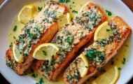 Cá Hồi Sốt Bơ Tỏi – Hương Thơm Béo Ngậy, Ăn Ngon Không Ngấy