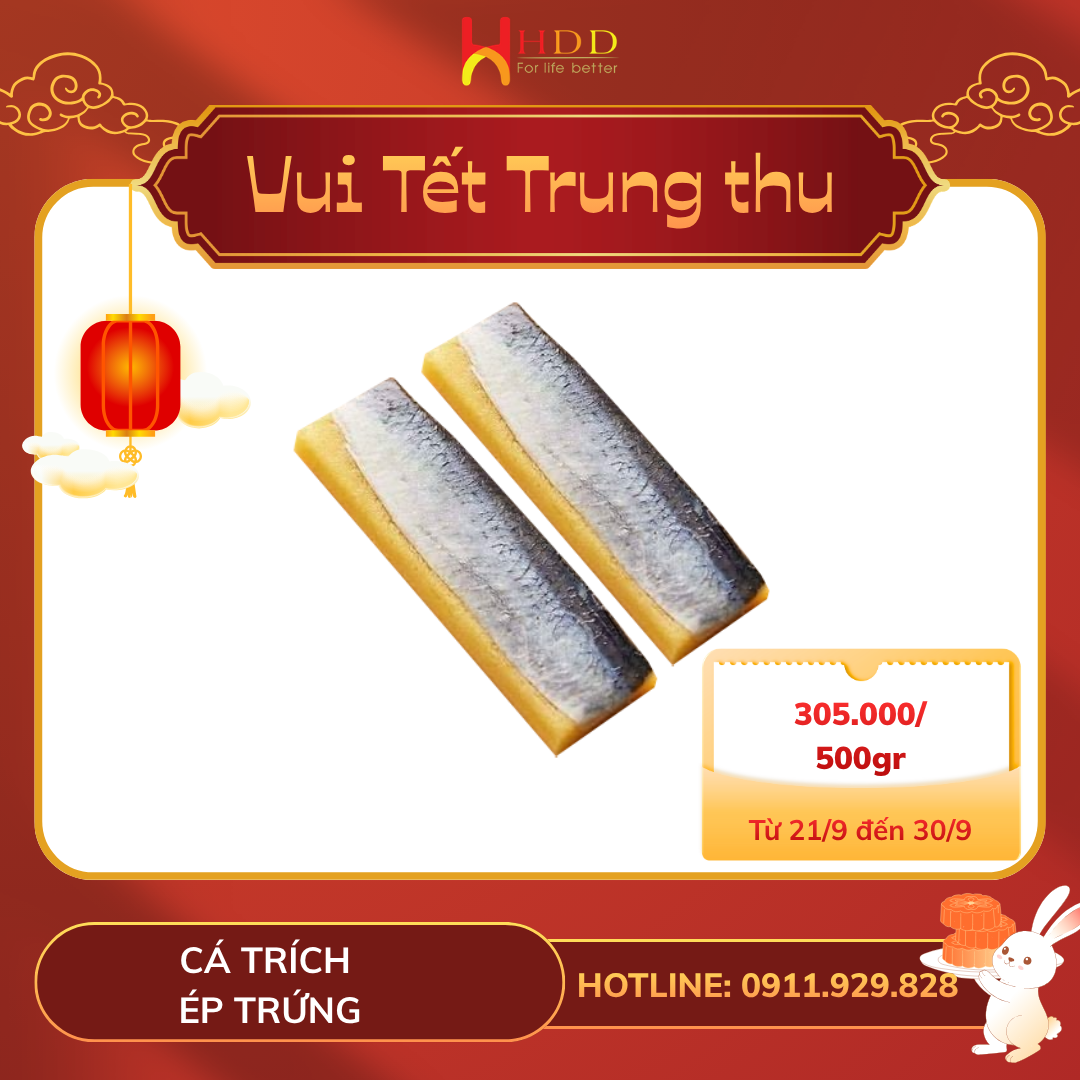 Cá trích ép trứng ưu đãi 305.000 đồng mỗi 500 gram