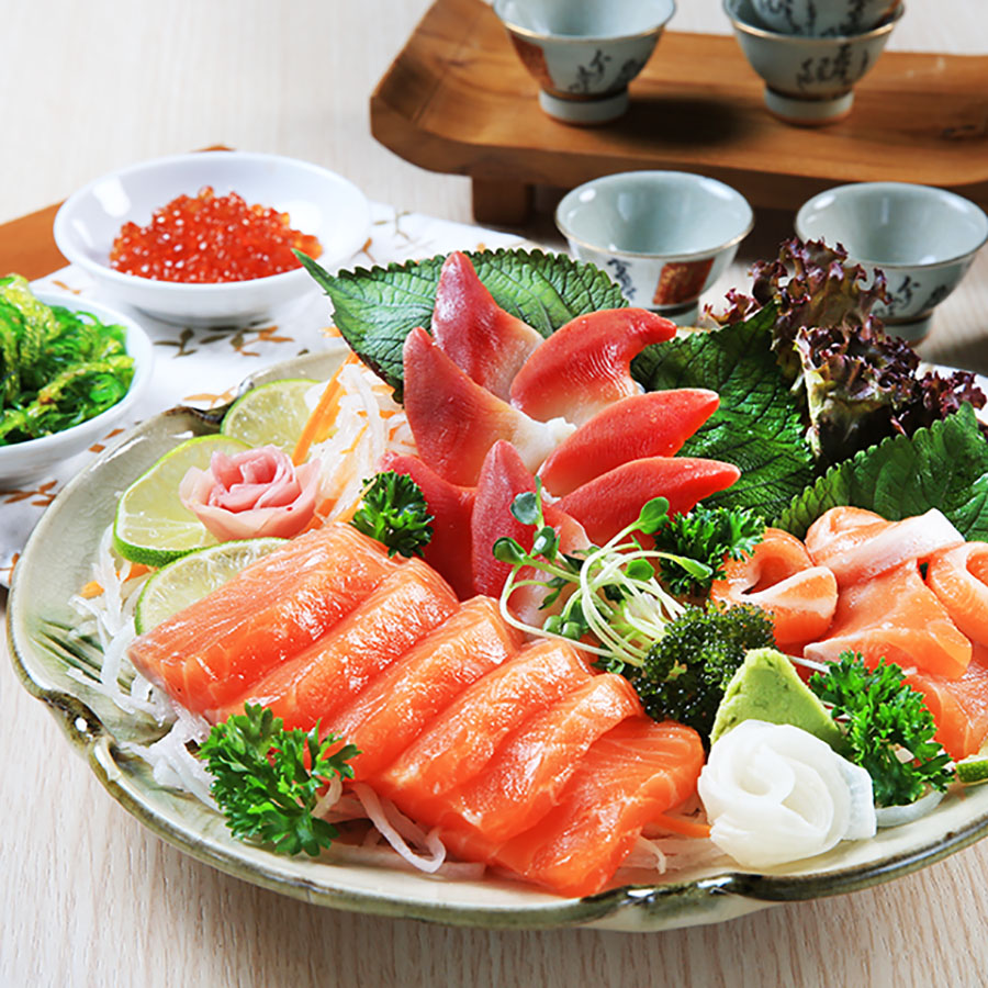 Set sashimi tươi ngon, Set sashimi cá hồi, Đặt set sashimi giao tận nơi